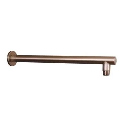 DAX Round Shower Arm, Brass Body, Wall Mount, Brushed Nickel Finish, 15 Inches (D-F04-15-BN)