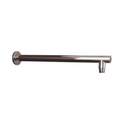 DAX Round Shower Arm, Brass Body, Wall Mount, Chrome Finish, 15 Inches (D-F04-15-CR)