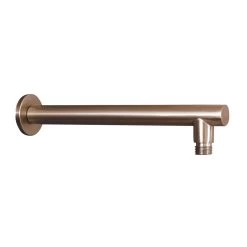 DAX Round Shower Arm, Brass Body, Wall Mount, Brushed Nickel Finish, 12 Inches (D-F04-12-BN)