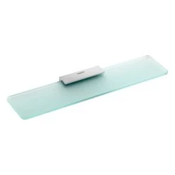 COSMIC Project Bathroom Shelf, Wall Mount, Stainless Steel Body With Tempered Glass, Chrome Finish, 15-3/4 X 3/4 X 4-5/16 Inches (2510144)