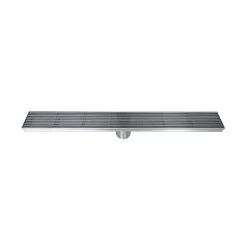 DAX Rectangle Shower Floor Drain, Stainless Steel Body, Brushed Stainless Steel Finish, 24 X 3-3/8 Inches (DR24-H01)