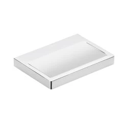 COSMIC Extreme Soap Dish, Wall Mount, Brass Body, Chrome Finish, 5-1/2 X 13/16 X 3-15/16 Inches (2530132)