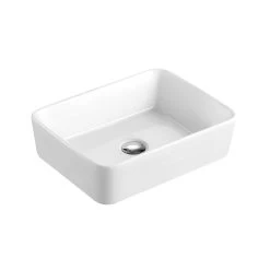 DAX Ceramic Rectangle Single Bowl Bathroom Vessel Sink, White Finish, 19 X 14-1/2 X 5 Inches (BSN-285B) -Bathroom Shop 01 8f7d034e 105c 4e79 84fd 90b5195eddde