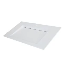 DAX Solid Surface Rectangle Single Bowl Top Mount Bathroom Sink, White Matte Finish, 35-1/4 X 19-5/8 X 3-1/2 Inches (DAX-AB-1331) -Bathroom Shop 01 a6e7a32b 7cb8 485a a2ad 077612e5170d