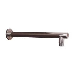 DAX Round Shower Arm, Brass Body, Wall Mount, Chrome Finish, 12 Inches (D-F04-12-CR)