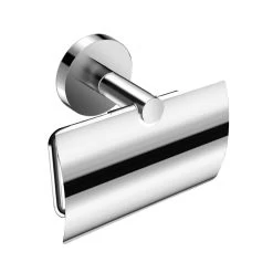 DAX Valencia Toilet Paper Holder With Cover, Right Opening, Wall Mount, Brass Body, Chrome Finish, 4-15/16 X 2-1/4 X 3-3/8 Inches (DAX-GDC120159-CR)