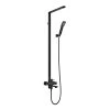 DAX Shower System, Faucet Set, With Shower Tub Trim And Hand Shower, Wall Mount, Brass Body, Black Finish (DAX-8166C-BL)