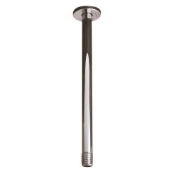 DAX Round Shower Arm, Brass Body, Ceiling Mount, Brushed Nickel Finish, 12 Inches (D-F18-12-BN)