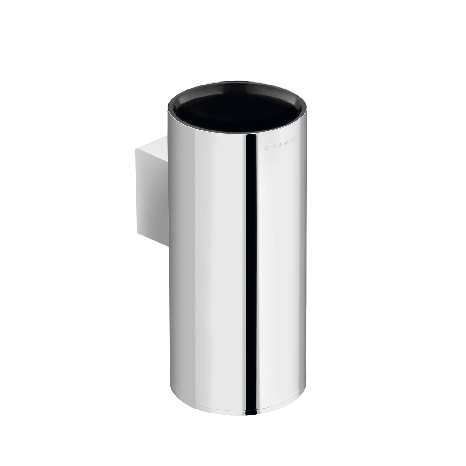 COSMIC Project Bathroom Single Tumbler Toothbrush Holder, Wall Mount, Plastic Cup, Chrome Finish, 2-3/8 X 5-1/2 X 3-9/16 Inches (2510154) 1 COSMIC Project Bathroom Single Tumbler Toothbrush Holder, Wall Mount, Plastic Cup, Chrome Finish, 2-3/8 X 5-1/2 X 3-9/16 Inches (2510154)