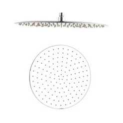 DAX Round Rain Shower Head, Ultra Thin, Brass Body, Brushed Nickel Finish (D-1240-BN)