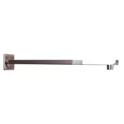 DAX Square Shower Arm, Brass Body, Wall Mount, Chrome Finish, 12 Inches (D-F20-12-CR)