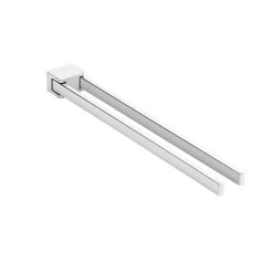 COSMIC Extreme Bathroom Towel Bar, Wall Mount, Brass Body, Chrome Finish 15-3/4 X 1-7/16 X 2 Inches (2530175)