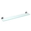 DAX Valencia Bathroom Shelf, Wall Mount, Brass Body With Tempered Glass, Brushed Finish, 24-3/16 Inches (DAX-GDC120145-BN)