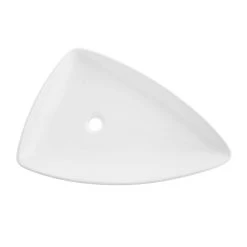 DAX Ceramic Triangle Single Bowl Bathroom Vessel Sink, White Finish, 26 X 18 X 5 Inches (BSN-223) -Bathroom Shop 01 e3252272 311f 42ce a2f4 31a318bba3dd