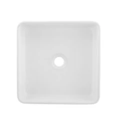 DAX Ceramic Square Single Bowl Bathroom Vessel Sink, White Finish, 15-5/16 X 15-5/16 X 2-5/16 Inches (BSN-285C) -Bathroom Shop 01 e82b3afa 2366 4aa4 a805 725f792ca0b7