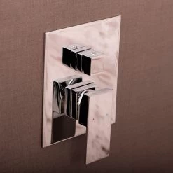 DAX Square Shower Single Valve Trim, Brass Body, Chrome Finish 6-5/16 X 7-1/2 X 3-7/8 Inches (DAX-6973A-CR)
