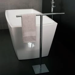 COSMIC Project Standing Towel Rack, Brass Body, Chrome Finish, 23-5/8 X 30-5/8 X 7-7/8 Inches (2510167) -Bathroom Shop 02 289f3fb1 0458 4710 b242 d3e1f75adc2d