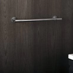 COSMIC Architect Single Towel Bar, Wall Mount, Brass Body, Chrome Finish, 16-5/16 X 1-11/16 X 3-1/4 Inches (2050164) -Bathroom Shop 02 5ff53faa f9d6 44d7 9a60 1bae868ec787