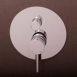 DAX Round Shower Single Valve Trim, Brass Body, Chrome Finish 7-1/2 X 4-7/16 Inches (DAX-6973-CR)