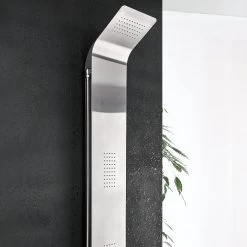 DAX Brushed Stainless Steel Shower Panel Pressure Balance Valve Body Jets Hand Shower (DAX-111PB-BN) -Bathroom Shop 02 810ee86d 2280 4db5 bd45 12fe49274688