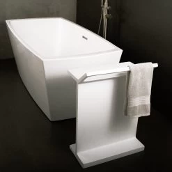 DAX Solid Surface Standing Towel Rack, White, 19-3/4 X 27-1/5 X 12-1/5 Inches (DAX-AB-7461) -Bathroom Shop 02 9629c798 5d4e 4cd0 8441 7e7bc69f1307