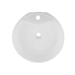DAX Ceramic Round Single Bowl Bathroom Vessel Sink, White Finish, Ø 1-7/8" X D 6" Inches (BSN-222A) -Bathroom Shop 02 d1809484 a67f 4b83 a4e2 f482e48dc572