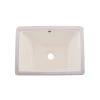 DAX Ceramic Square Single Bowl Undermount Bathroom Sink, Ivory Finish, 18-1/2 X 13 X 7-1/2 Inches (BSN-202B-I)