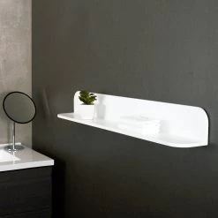 DAX Solid Surface Bathroom Shelf, Wall Mount, White Matte Finish, 35-7/16 X 4-3/4 X 4-3/4 Inches (DAX-AB-1560-35) -Bathroom Shop 02 d9d76449 ba17 41c3 a032 c79da209ee11
