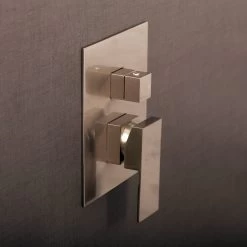 DAX Square Shower Single Valve Trim, Brass Body, Brushed Nickel Finish, 6-5/16 X 7-1/2 X 3-7/8 Inches (DAX-6973A-BN) -Bathroom Shop 02 f4671df3 a0fd 4e28 901f 3483d7bd23df
