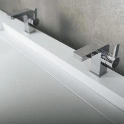 DAX Solid Surface Rectangle Double Bowl Top Mount Bathroom Sink, White Matte Finish, 62-4/5 X 18-7/8 X 4 Inches (DAX-AB-1371) -Bathroom Shop 03 1d0dd068 ffbd 42c2 bf13 cf3f4cad6a06