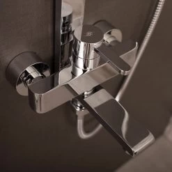 DAX Shower System, Faucet Set, With Shower Tub Trim And Hand Shower, Wall Mount, Brass Body, Chrome Finish (DAX-8166C-CR) -Bathroom Shop 03 253ad2d3 6a74 4847 81d4 883195bf7b60