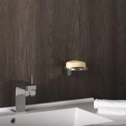 COSMIC Project Soap Dish, Wall Mount, Brass Body With Plastic, Chrome - White Finish, 4-1/2 X 1-3/4 X 5-1/2 Inches (2515132) -Bathroom Shop 03 70608c21 4a1c 4d83 b64a d843e4d26558