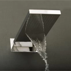 DAX Square Rain Waterfall Shower Head, Ultra Thin, Wall Mount, Brass Body, Chrome Finish (D-115422W-CR) -Bathroom Shop 03 b5496451 75ce 4547 82ae 8716f2fb9a08