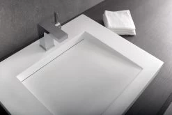 DAX Solid Surface Rectangle Single Bowl Top Mount Bathroom Sink, 23-1/4 X 19-5/16 X 3-1/8 Inches (DAX-AB-1330) -Bathroom Shop 03 c33fe264 14a2 457d 97b0 d3e000ec6fb1
