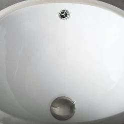 DAX Ceramic Oval Single Bowl Undermount Bathroom Sink, White Finish, 18 X 14-3/4 X 7-1/2 Inches (BSN-205B-W) -Bathroom Shop 03 ca1e38b4 dc3b 4ab0 a24f 0dc0e57d37e7