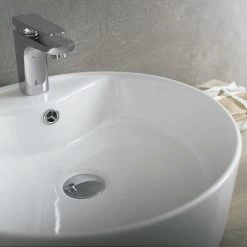 DAX Ceramic Round Single Bowl Bathroom Vessel Sink, White Finish, Ø 1-7/8" X D 6" Inches (BSN-222A) -Bathroom Shop 03 e5207861 2424 420b bdf5 2fed438ff065