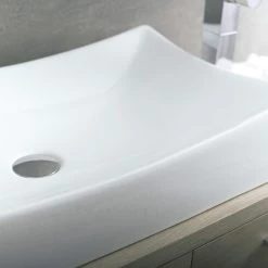 DAX Ceramic Rectangle Single Bowl Bathroom Vessel Sink, White Finish, 25-3/4 X 15-1/2 X 5-1/4 Inches (BSN-280B) -Bathroom Shop 04 52ecf778 877e 4ff2 ad5a 38901dba5b87