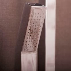 DAX Hand Shower Head With Square Adjustable Slide Bar, Stainless Steel Body, Chrome Finish, 23-5/8 X 2-3/8 Inches (DAX-9523) -Bathroom Shop 04 c2225f71 73e9 4753 bb16 c0c9cb76a792