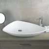 DAX Ceramic Triangle Single Bowl Bathroom Vessel Sink, White Finish, 26 X 18 X 5 Inches (BSN-223)