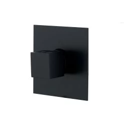 DAX Square Concealed Valve Thermostatic Mixer. Matte Black Finish (DAX-1050-SQ-BL) -Bathroom Shop 1050 03 1