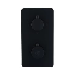 DAX Round Concealed Valve. Thermostatic Mixer With 2/3 Function Diverter. Matte Black Finish (DAX-1054-RD-BL) -Bathroom Shop 1054 01 bl 1