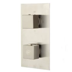 DAX Square Concealed Valve. Thermostatic Mixer With 2/3 Function Diverter. Brushed Nickel Finish (DAX-1054-SQ-BN) -Bathroom Shop 1054 03 1
