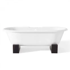 Regal Wooden Base Clawfoot Tub - Rim Faucet Drillings 6 Regal Wooden Base Clawfoot Tub - Rim Faucet Drillings -Bathroom Shop 2128 ww 7 db 2