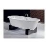 Regal Wooden Base Clawfoot Tub - Continuous Roll Rim - No Faucet Drillings