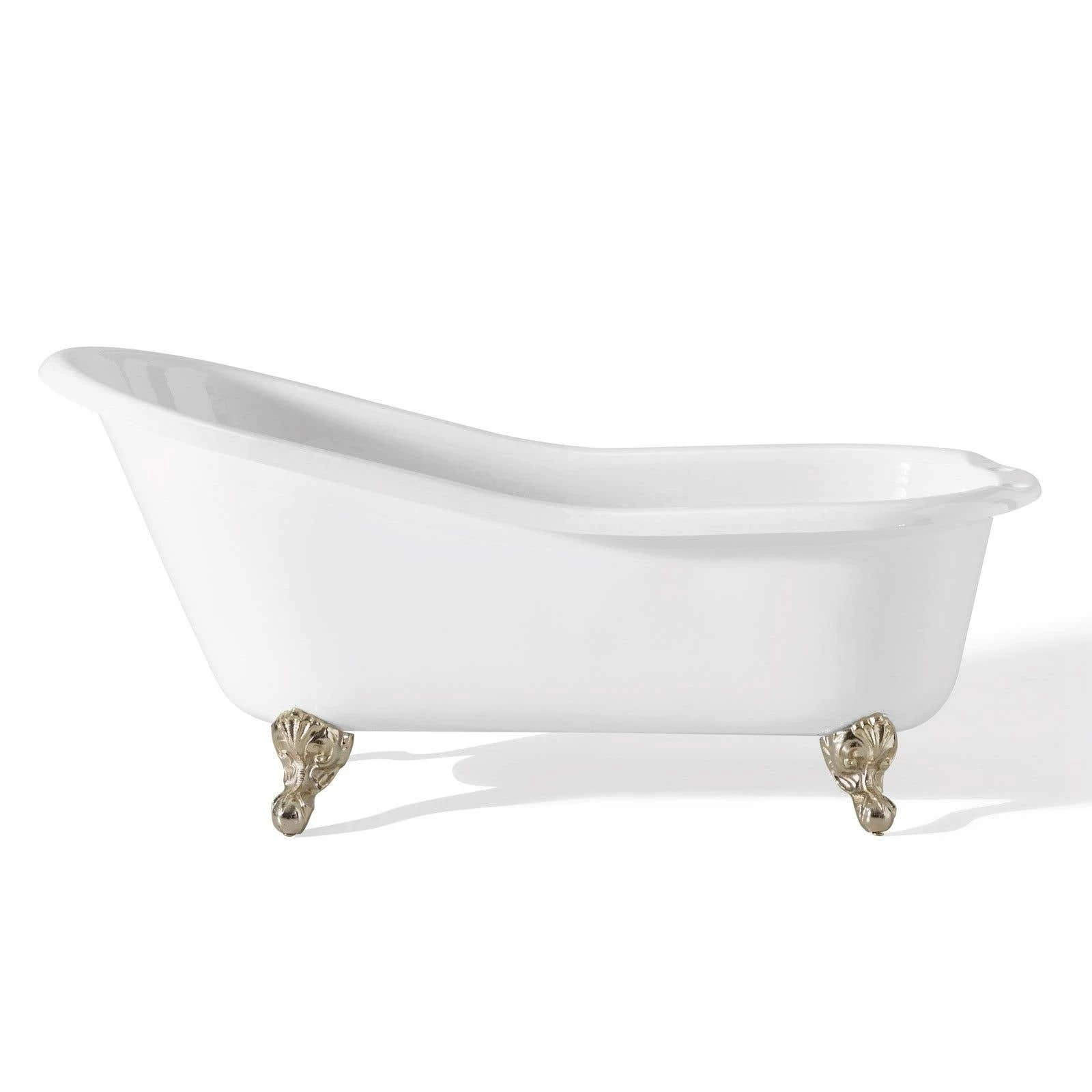 Cast Iron Slipper Clawfoot Tub - Rim Faucet Drillings 1 Cast Iron Slipper Clawfoot Tub - Rim Faucet Drillings