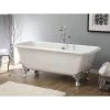 Spencer Cast Iron 67 Inch Clawfoot Bathtub - Continuous Rolled Rim - No Faucet Drillings