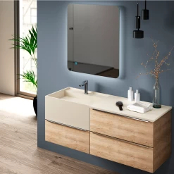 PERSE -32 Inches Creme Natural Compact Stone Vessel (56650080-CR)