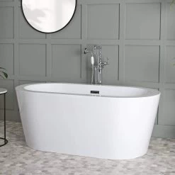 Marion Acrylic Double Ended Freestanding Tub - No Faucet Drillings 35 Marion Acrylic Double Ended Freestanding Tub - No Faucet Drillings -Bathroom Shop 8771a0bcc5567d38c25ec3a0a72b28dc55a9096a teyrubmosnylzg1e