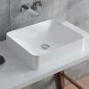 Martini Vessel Bathroom Sink - White