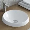 Rossini Round Vessel Bathroom Sink - White